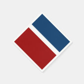 Serviette En Papier Style de bloc de couleur bleu blanc (Coin)