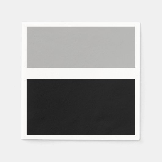 Serviette En Papier Style de couleur gris blanc noir (Devant)