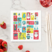 Serviette En Papier Style de dessin du calendrier de l'Avent mûr (En situation)