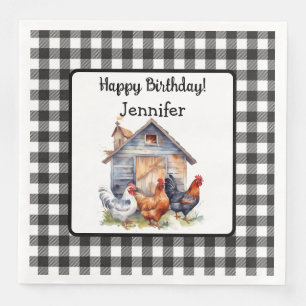 Serviette En Papier Style de ferme rustique vintage pour anniversaire