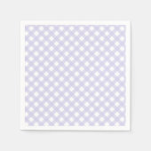 Serviette En Papier Style de pays Lavender En vichy Motif (Devant)