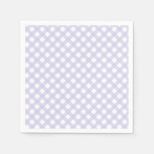 Serviette En Papier Style de pays Lavender En vichy Motif (Devant)