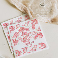 Style Dragon Double Symbole Bonheur Style Blanc