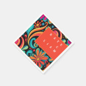 Serviette En Papier Style dynamique des années 70 (Coin)