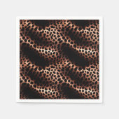 Serviette En Papier Style Glam Rose Gold Black Leopard (Devant)