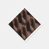 Serviette En Papier Style Glam Rose Gold Black Leopard (Coin)