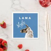 Serviette En Papier Style Lama (En situation)