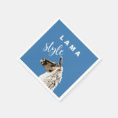 Serviette En Papier Style Lama (Coin)