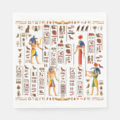 Serviette En Papier Style mariage Or égyptien Hiéroglyphes divinités (Devant)
