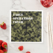 Serviette En Papier Style militaire camouflage (En situation)