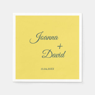 Serviette En Papier Style minimaliste Mariage de police de calligrap