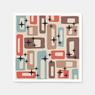 Serviette En Papier Style moderne du milieu du siècle