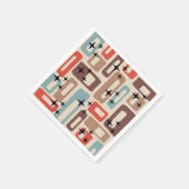 Serviette En Papier Style moderne du milieu du siècle (Coin)