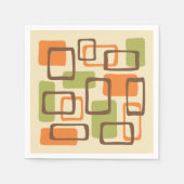 Serviette En Papier Style moderne du milieu du siècle (Devant)