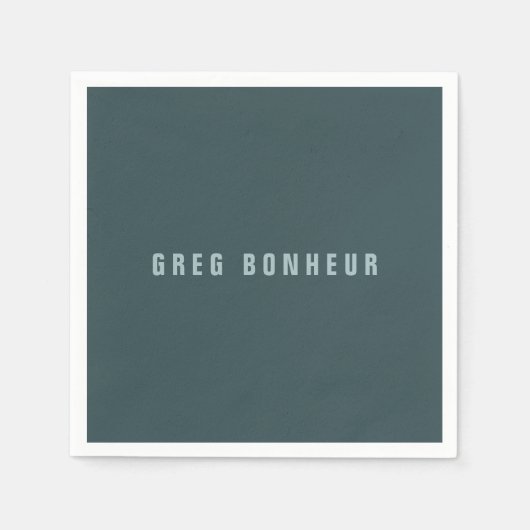 Serviette En Papier Style moderne Nom de recherche | gris bleu (Devant)