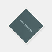 Serviette En Papier Style moderne Nom de recherche | gris bleu (Coin)