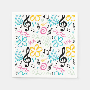 Serviette En Papier Style musical des années 90