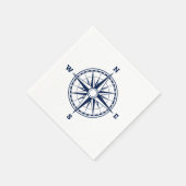 Serviette En Papier Style Nautique Rose Compass (Coin)