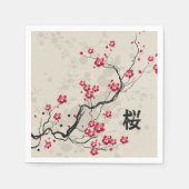 Serviette En Papier Style oriental Sakura Cherry Blossom Art (Devant)