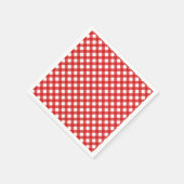 Serviette En Papier Style pays rouge En vichy Motif (Coin)