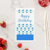 Serviette En Papier Stylé pois bleus (En situation)