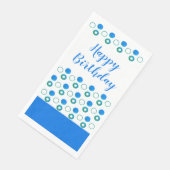 Serviette En Papier Stylé pois bleus (Coin)