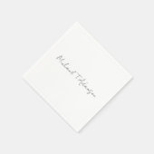 Serviette En Papier Style Rétro Élégant Plaque Simple Calligraphie Bla (Coin)