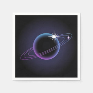 Serviette En Papier Style Saturne : Écharpe cosmique pour les amateurs