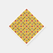 Serviette En Papier Style scandinave Modèle géométrique floral (Coin)