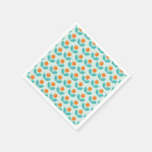 Serviette En Papier Style scandinave Motif géométrique orange (Coin)