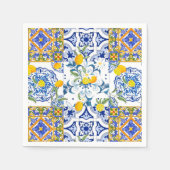 Serviette En Papier Style sicilien, art d'été (Devant)