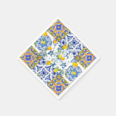 Serviette En Papier Style sicilien, art d'été (Coin)