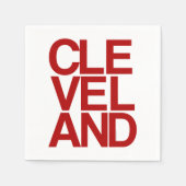 Serviette En Papier Style typographique Cleveland Souvenir (Devant)