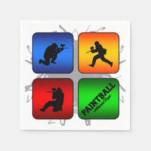 Serviette En Papier Style urbain de Paintball Extraordinaire