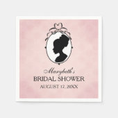 Serviette En Papier Style victorien 60s Fête des mariées Caméo (Devant)