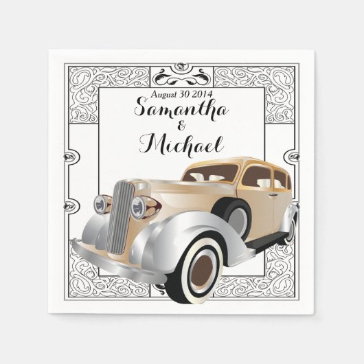 Serviette En Papier Style vintage Classic Gatsby (Devant)