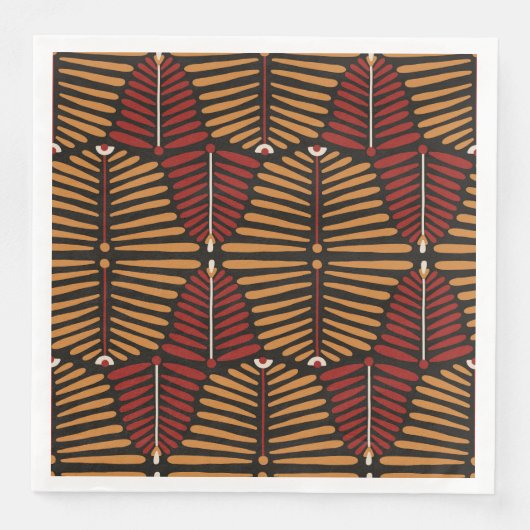 Serviette En Papier Styles africains (Devant)