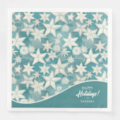 Serviette En Papier Stylisé Starfish & Sand Dollars Motif#25 ID1009 (Devant)