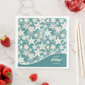 Serviette En Papier Stylisé Starfish & Sand Dollars Motif#25 ID1009 (En situation)