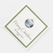 Serviette En Papier Stylish Bohemian Rustic Winter Scene Table Napkins (Coin)