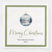 Serviette En Papier Stylish Bohemian Rustic Winter Scene Table Napkins (Devant)