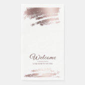 Serviette En Papier Stylish Bronze Business Event Party Welcome (Devant)