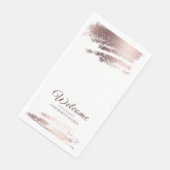 Serviette En Papier Stylish Bronze Business Event Party Welcome (Coin)