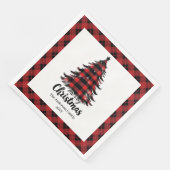 Serviette En Papier Stylish Buffalo Christmas Tree Napkin Template (Coin)