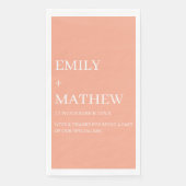 SERVIETTE EN PAPIER STYLISH MODERN CUSTOMIZED ELEGANT CLASSIC WEDDING  (Devant)