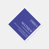 SERVIETTE EN PAPIER STYLISH MODERN CUSTOMIZED ELEGANT CLASSIC WEDDING  (Coin)