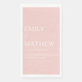 SERVIETTE EN PAPIER STYLISH MODERN CUSTOMIZED ELEGANT CLASSIC WEDDING  (Devant)