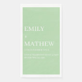 SERVIETTE EN PAPIER STYLISH MODERN CUSTOMIZED ELEGANT CLASSIC WEDDING  (Devant)