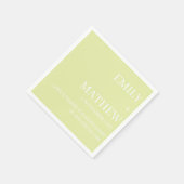 SERVIETTE EN PAPIER STYLISH MODERN CUSTOMIZED ELEGANT CLASSIC WEDDING (Coin)