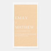 SERVIETTE EN PAPIER STYLISH MODERN CUSTOMIZED ELEGANT CLASSIC WEDDING (Devant)